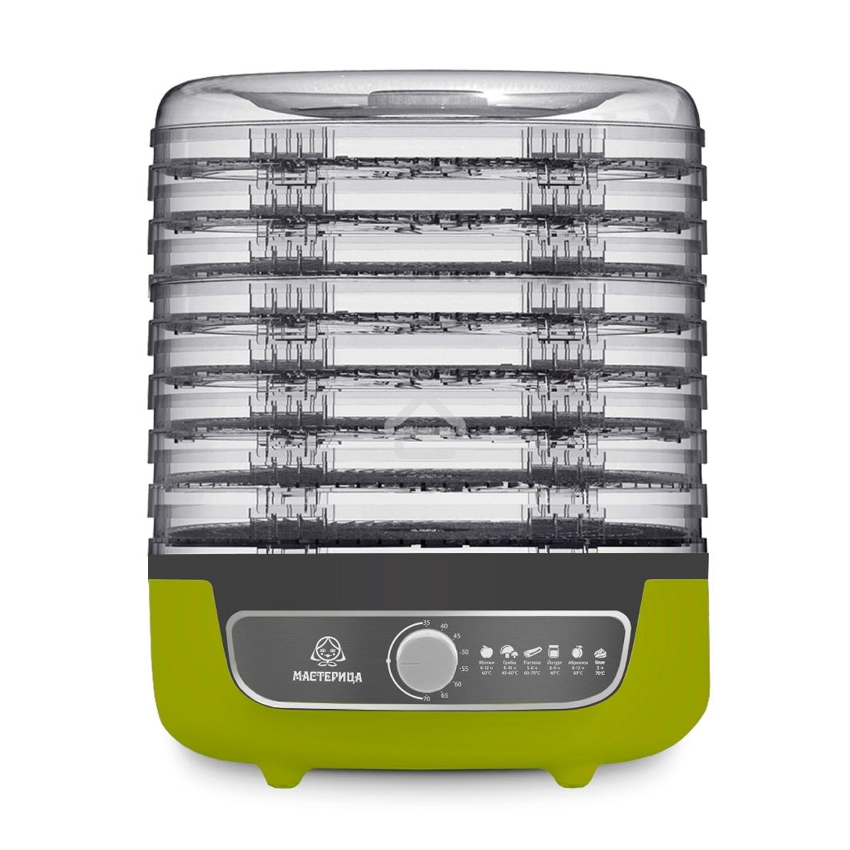 Сушилка для овощей Мастерица EFD-1001VM оливковый с серым (с функциями приготовления йогурта и десертов + поддон для пастилы в подарок)