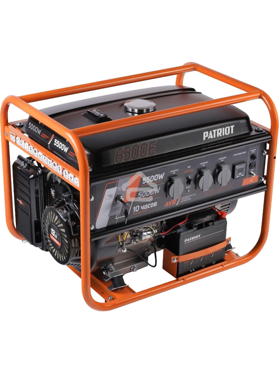 Электрогенератор бензиновый Patriot GRS 6500E, 5.5 кВт, 75 дБ, 76 кг