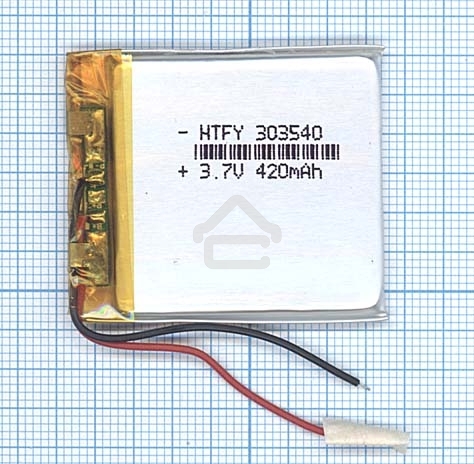 Аккумулятор Li-Pol (батарея) 3x35x40мм 2pin 3.7V/420mAh