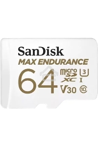 Флеш карта microSD 64GB SanDisk microSDXC Class 10 UHS-I U3 V30 High Endurance Video Monitoring Card