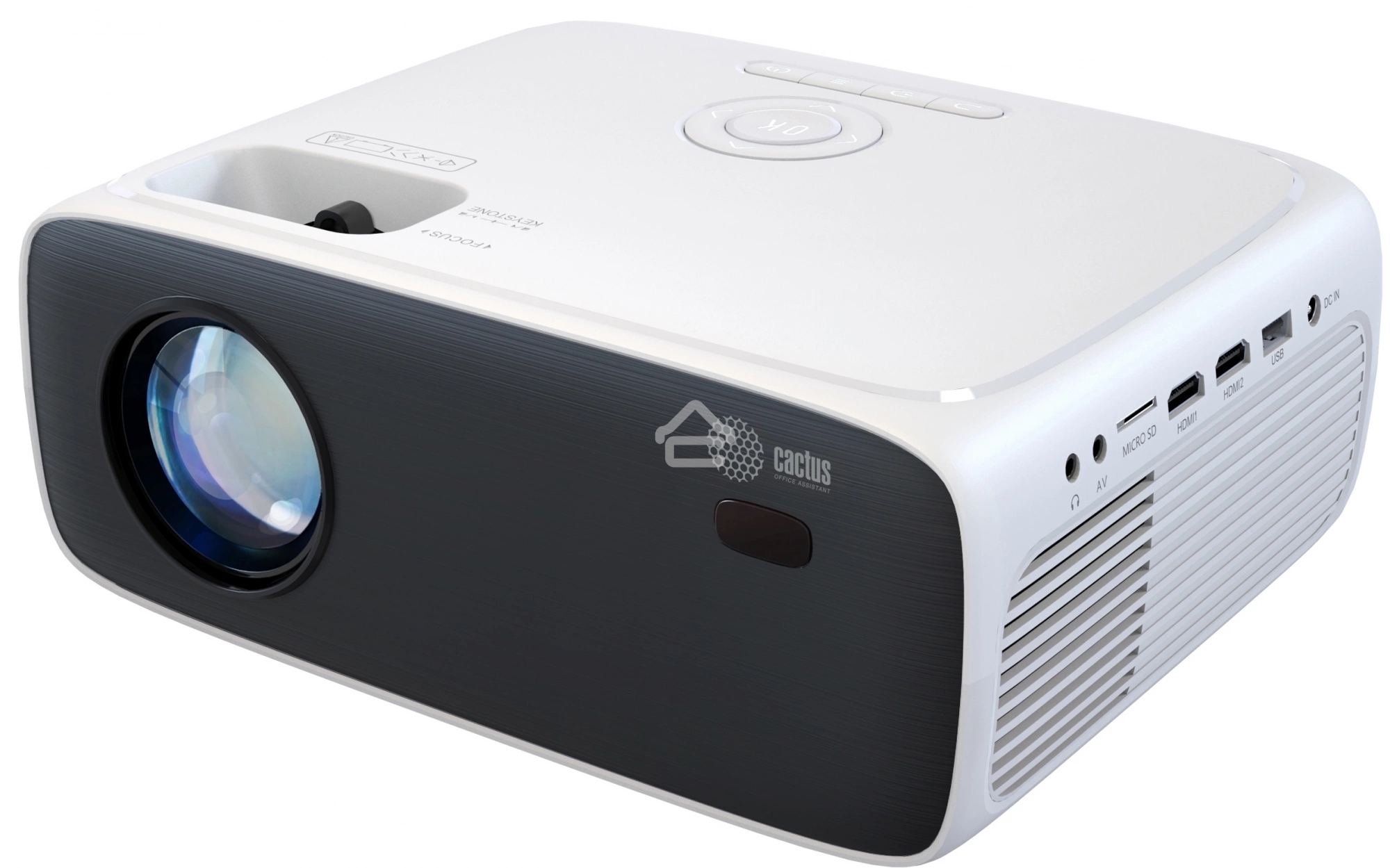 Проектор Cactus CS-PRM.07WT.Full HD LCD 3200Lm LS 320Lm ANSI (1920x1080) 1500:1 ресурс лампы:30000часов 1xUSB typeA 3xHDMI 1.16кг