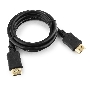 Кабель Cablexpert HDMI CC-HDMI4L-1M, 19M/19M, v2.0, серия Light, позол.разъемы, экран, 1м, черный, пакет
