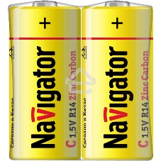 Элемент питания солевой Navigator 94 760 NBT-NS-R14-SH2 (шринка 2шт) 94760