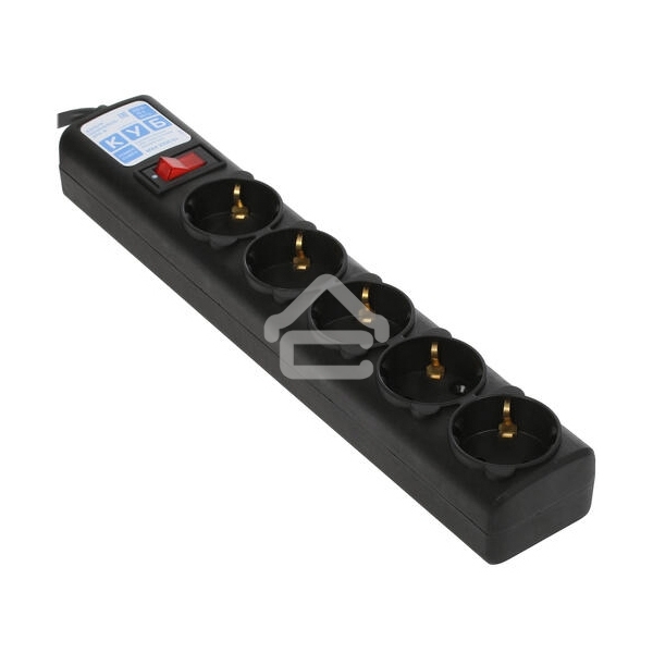 Сетевой фильтр Surge protector Power Cube 1.9m for conn. to UPS(C14) 5 outlets, 10A черный/графит