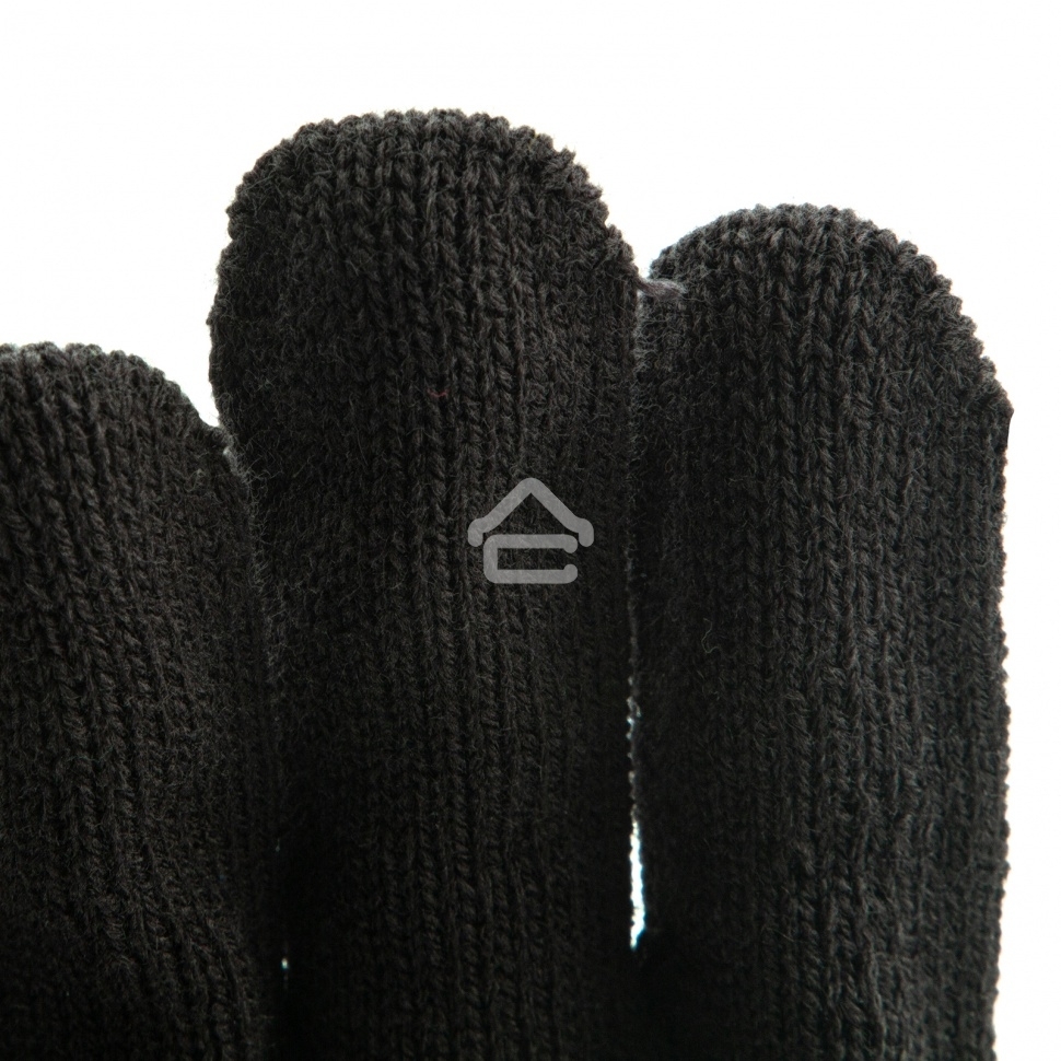 Перчатки трикотажные Сибртех акрил, черный, оверлок