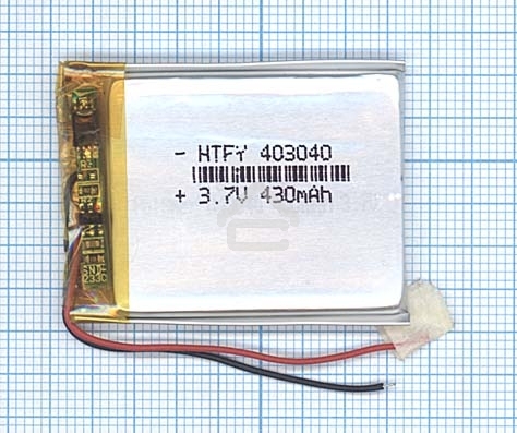 Аккумулятор Li-Pol (батарея) 4x30x40мм 2pin 3.7V/430mAh