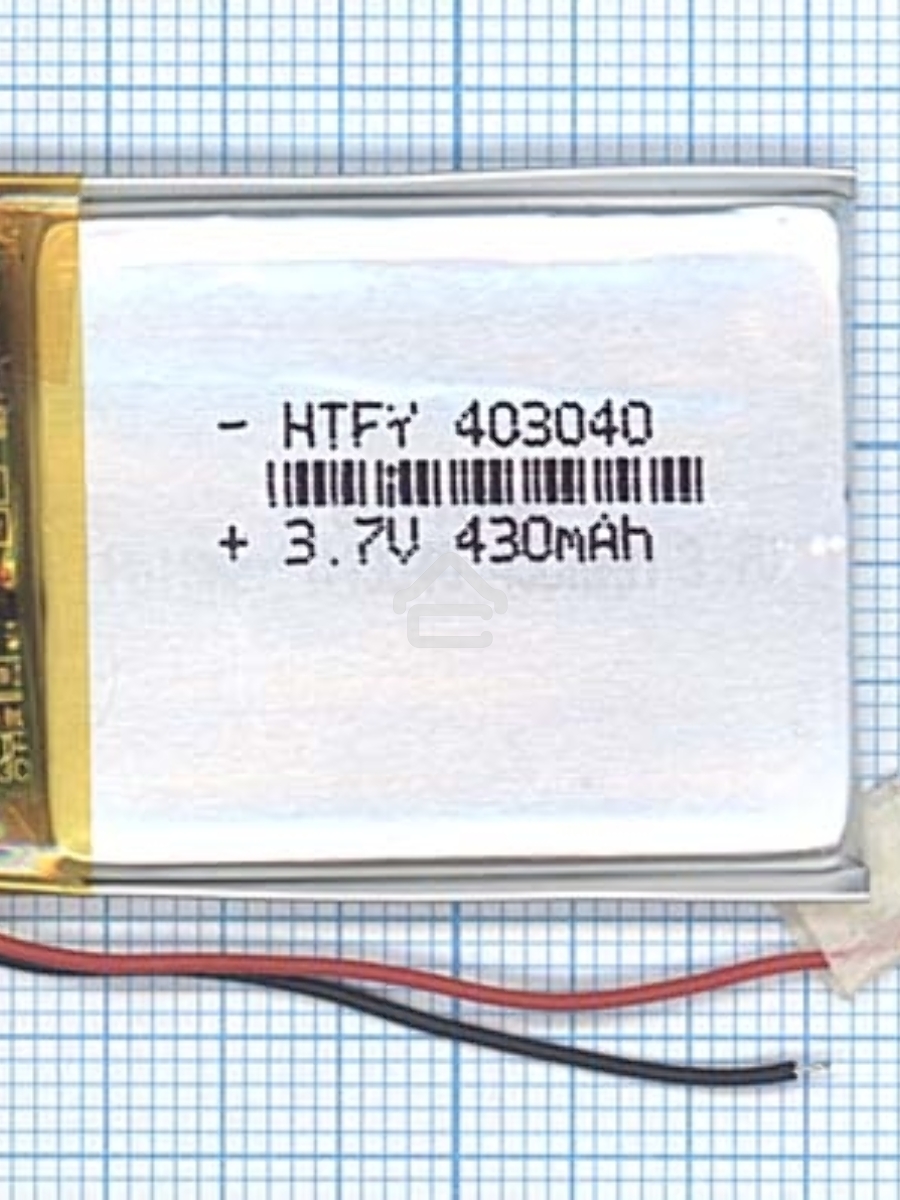 Аккумулятор Li-Pol (батарея) 4*30*40мм 2pin 3.7V/430mAh