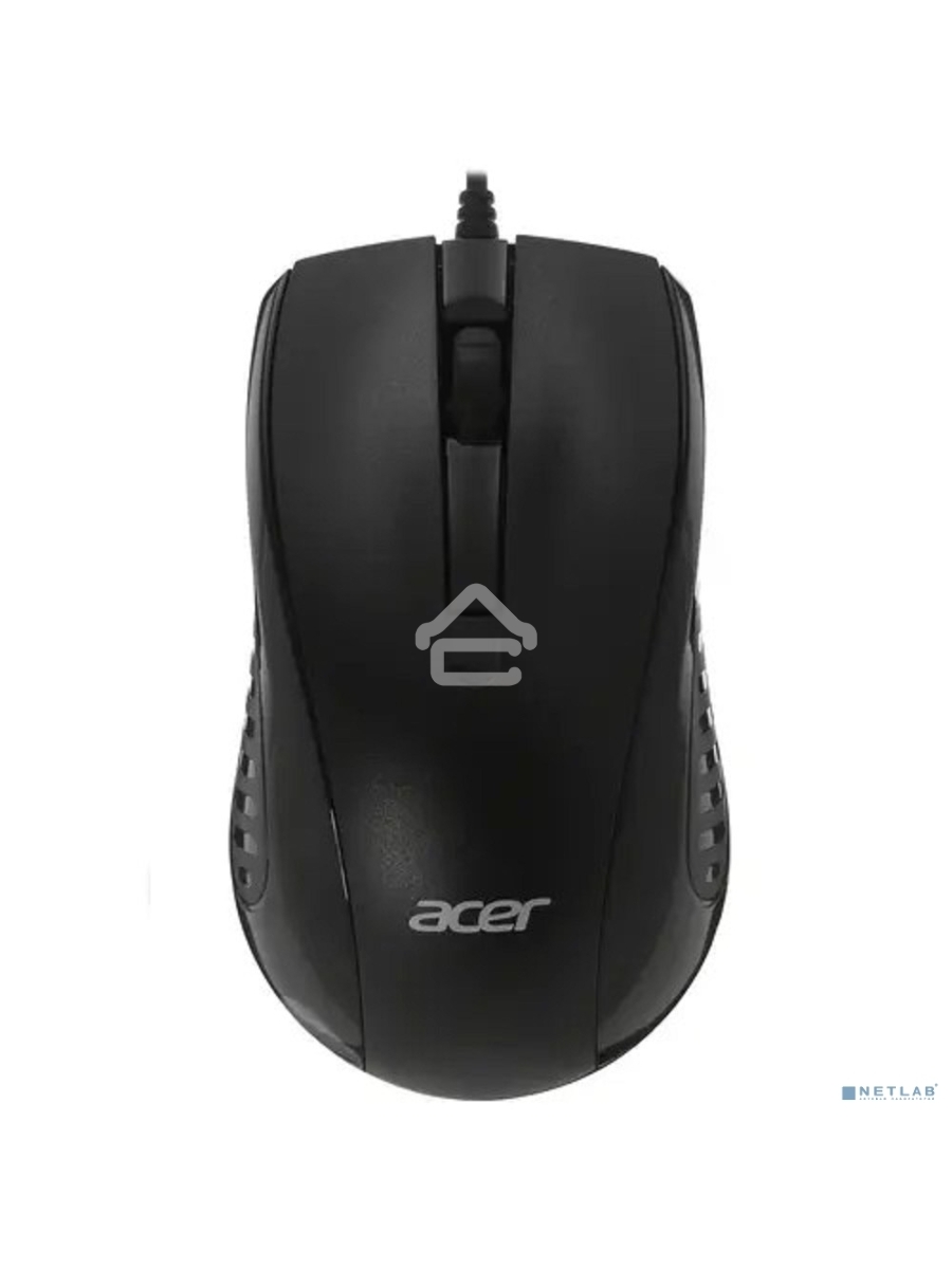 Мышь проводная Acer OMW136 черный, 1200 dpi, USB, кнопки - 3