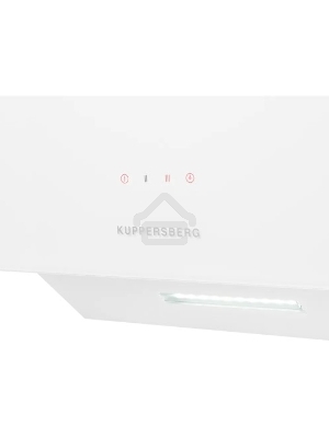 Вытяжка Kuppersberg F 605 W наклонная, 60 см, 850 м3/ч, отвод/рециркуляция, 3 скорости, белый цвет