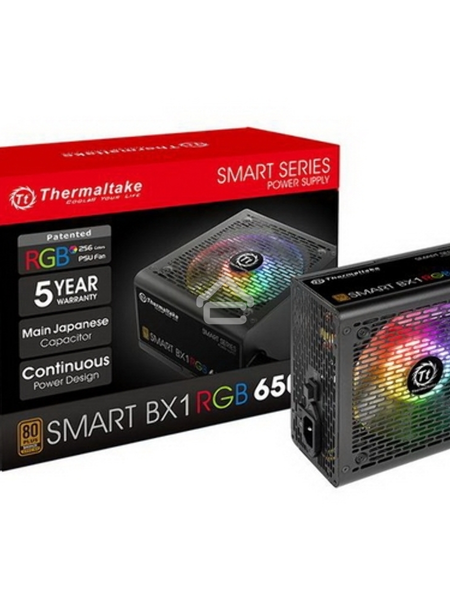 Блок питания Thermaltake Smart PS-SPR-0650NHSABE-1, 650Вт, 80 PLUS Bronze, 120мм, черный