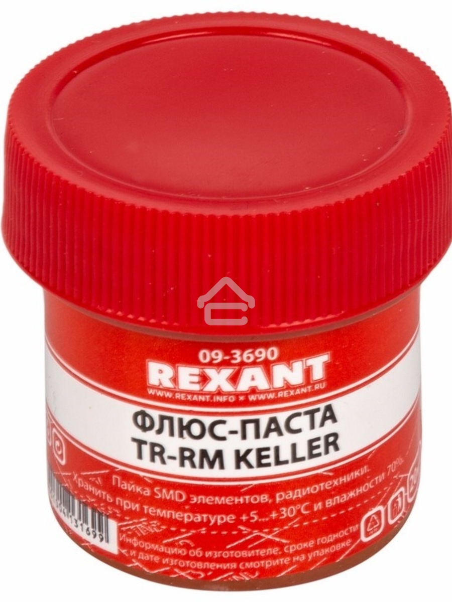 Флюс для пайки Rexant, паста TR-RM KELLER, 20 мл, банка