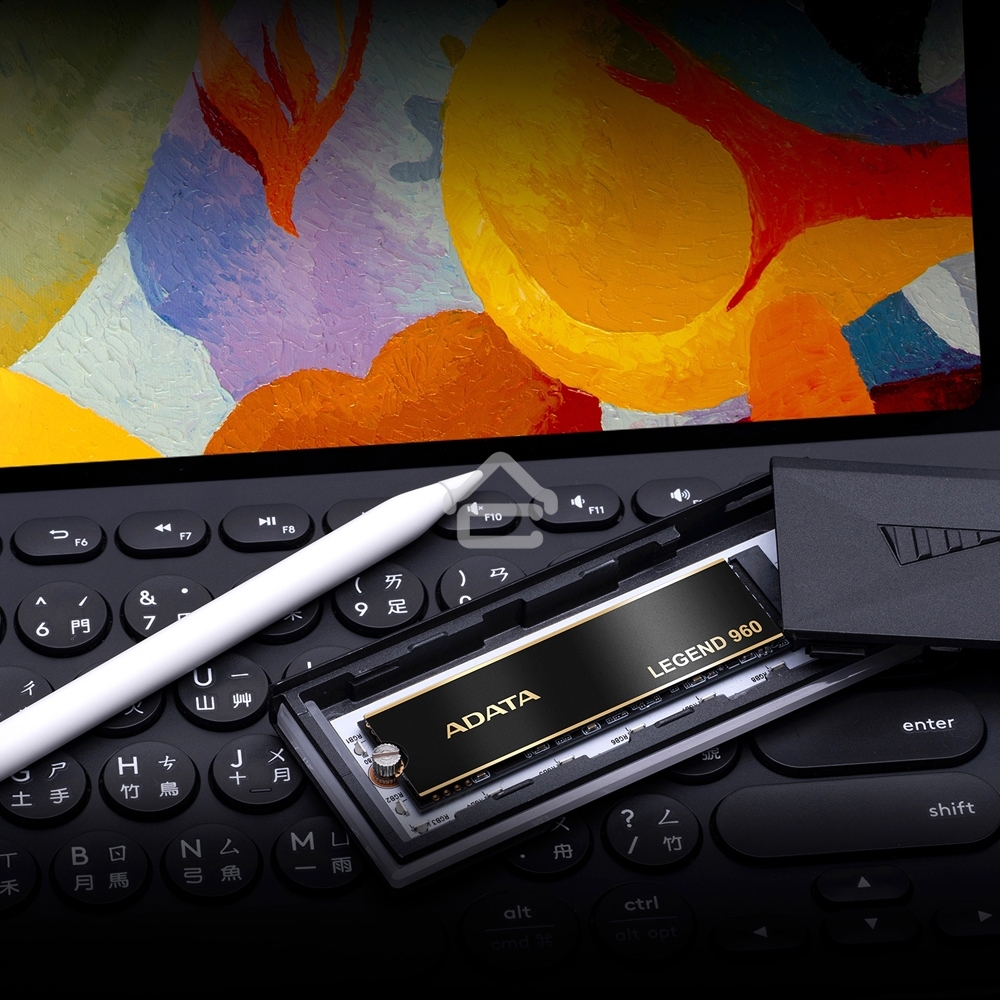 Накопитель SSD ADATA LEGEND 960, 2Tb, PCIe 4.0 x4, M.2 2280, NVMe, R/W 7400/6800, с радиатором