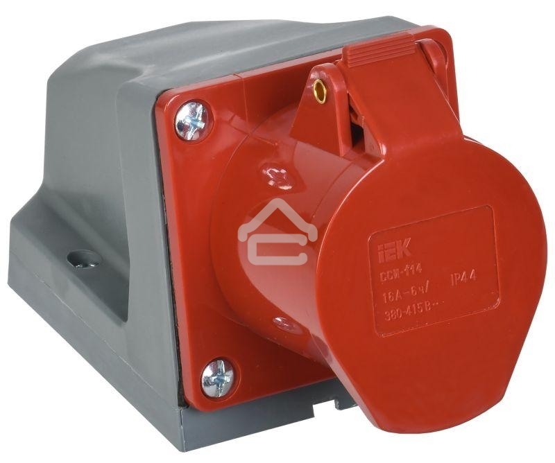 Розетка Iek PSR12-016-4 114 стационарная 3Р+РЕ 16А 380В IP44 ИЭК