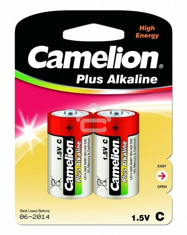 Элемент питания алкалиновый Camelion LR LR14 BL-2 (блист.2шт) 1.5 В