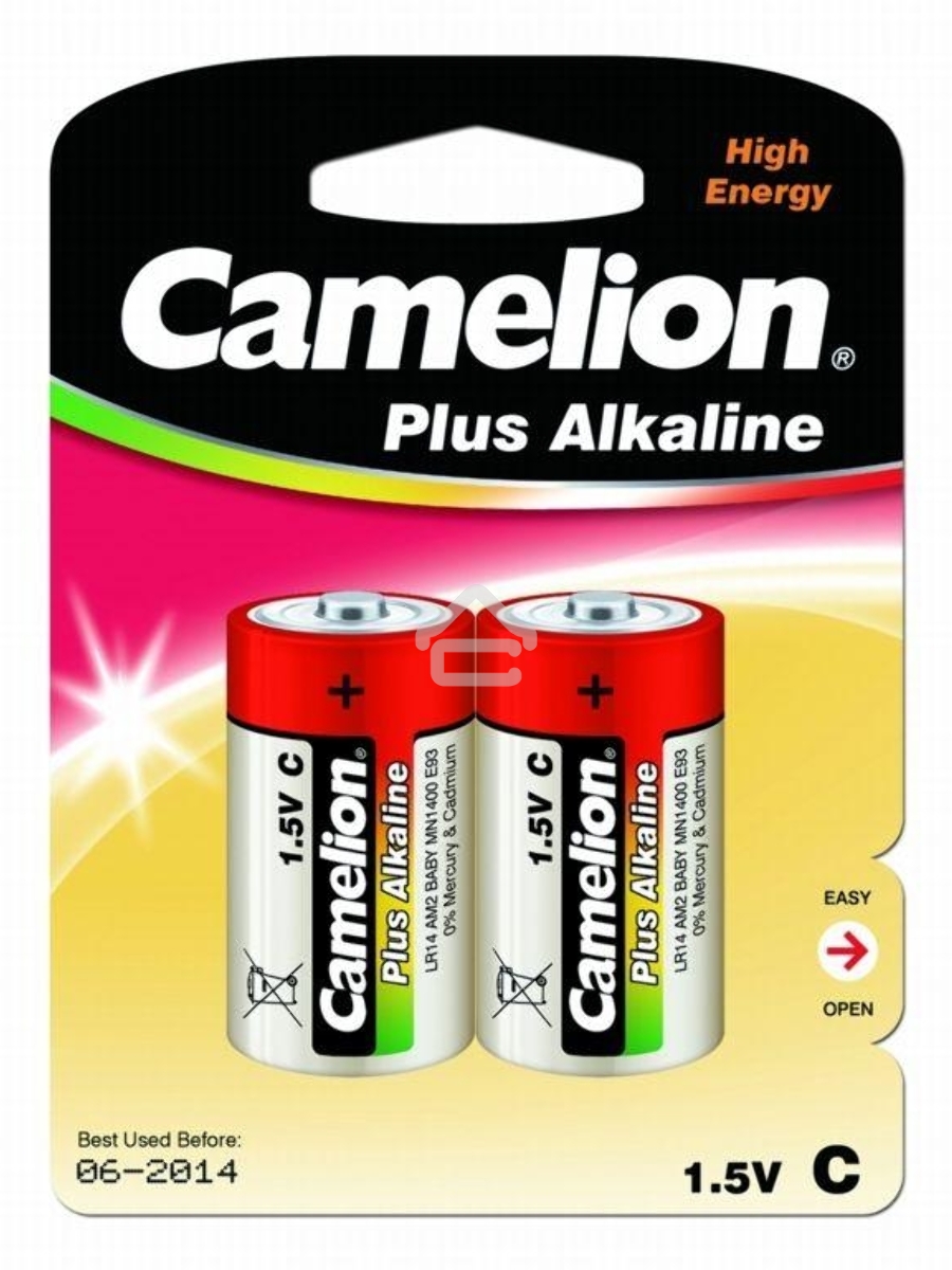 Элемент питания алкалиновый Camelion LR LR14 BL-2 (блист.2шт) 1.5 В