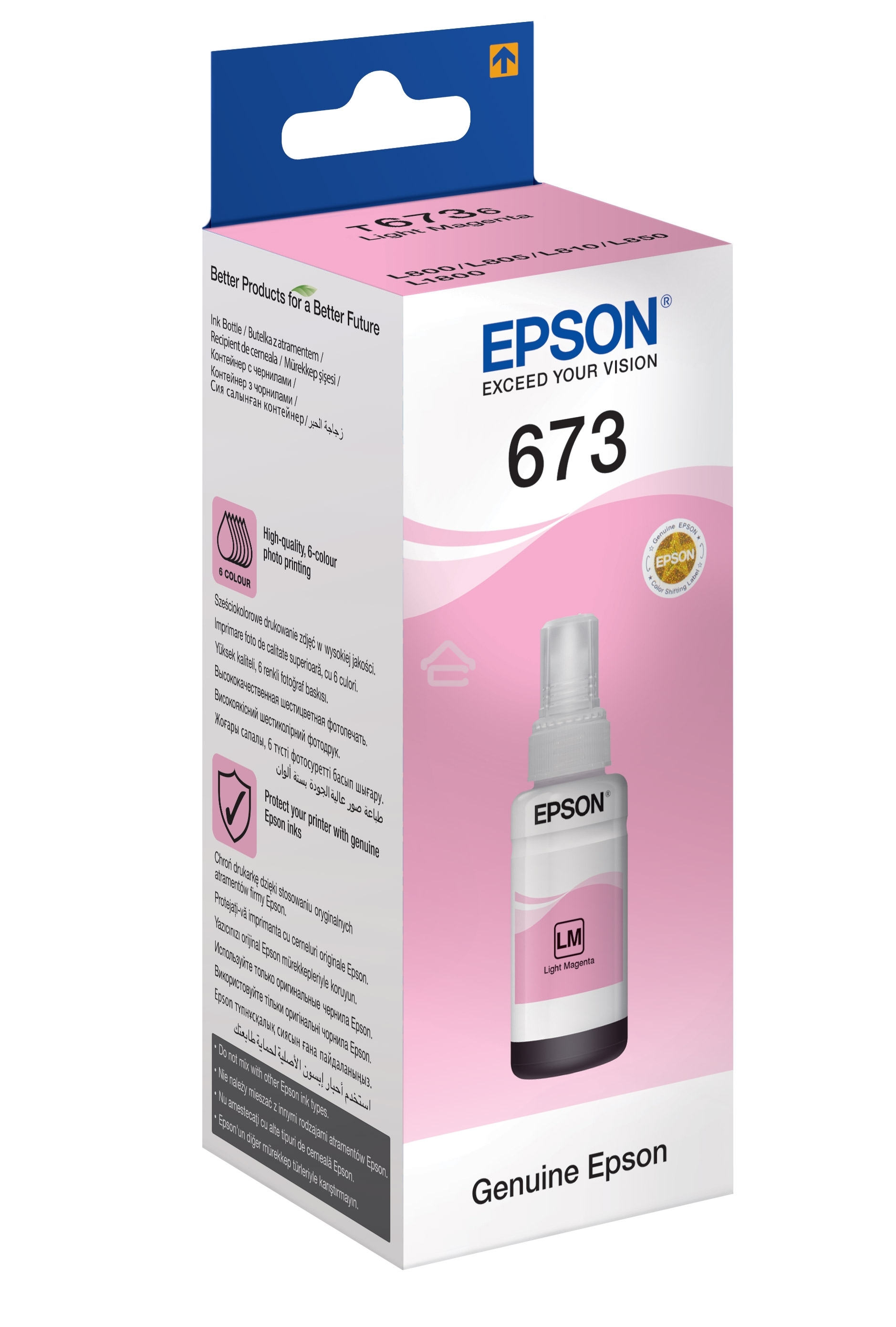 Чернила EPSON C13T67364A (light magenta) 70 мл для L800 