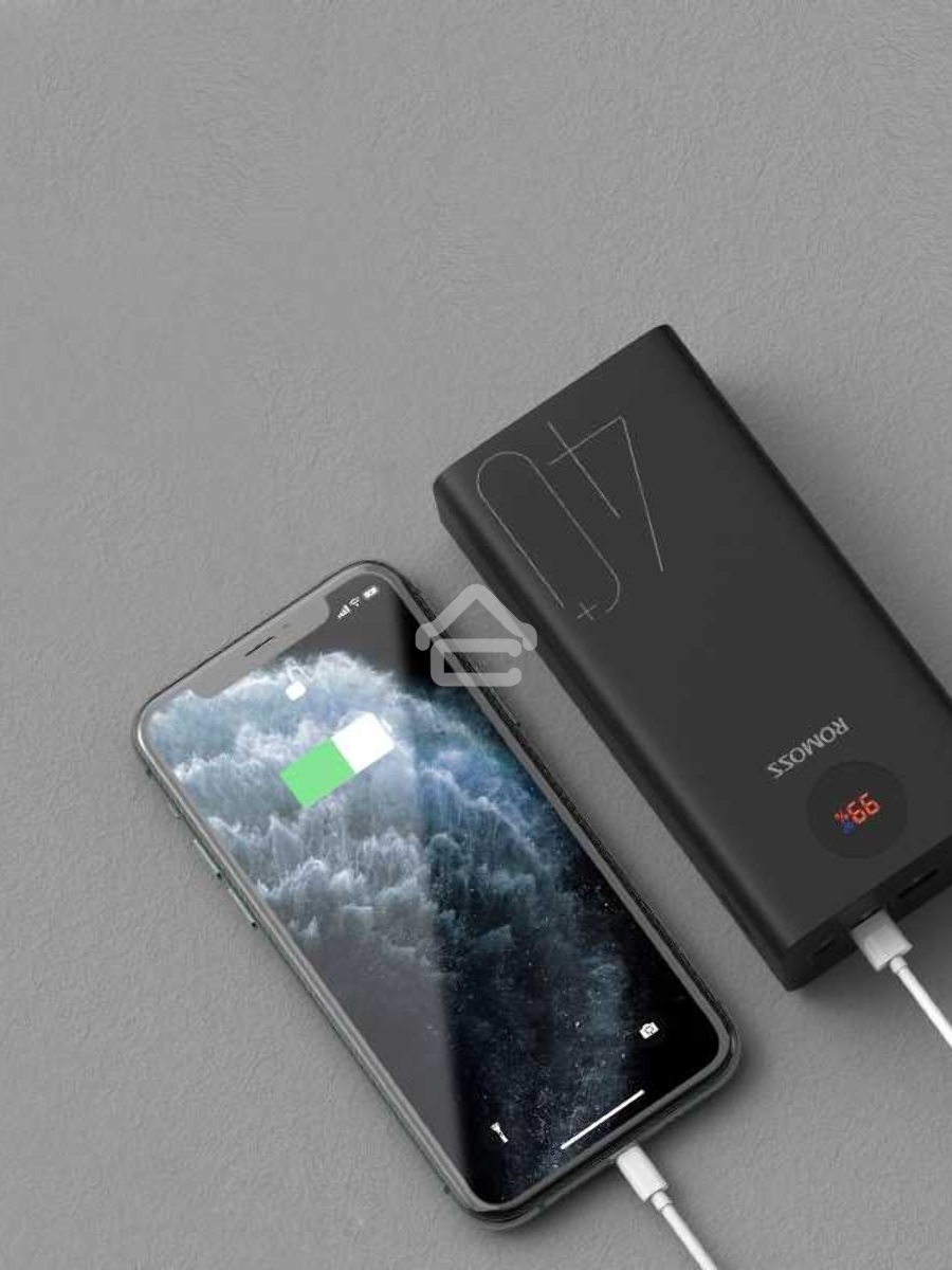 Мобильный аккумулятор Romoss PEA40 Li-Pol 40000mAh 3A+2.1A черный 2xUSB