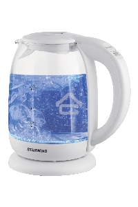 Чайник электрический Starwind SKG4215 1.7л. 2200Вт белый (корпус: стекло)