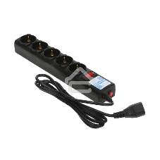 Сетевой фильтр Surge protector Power Cube 1.9m for conn. to UPS(C14) 5 outlets, 10A черный/графит