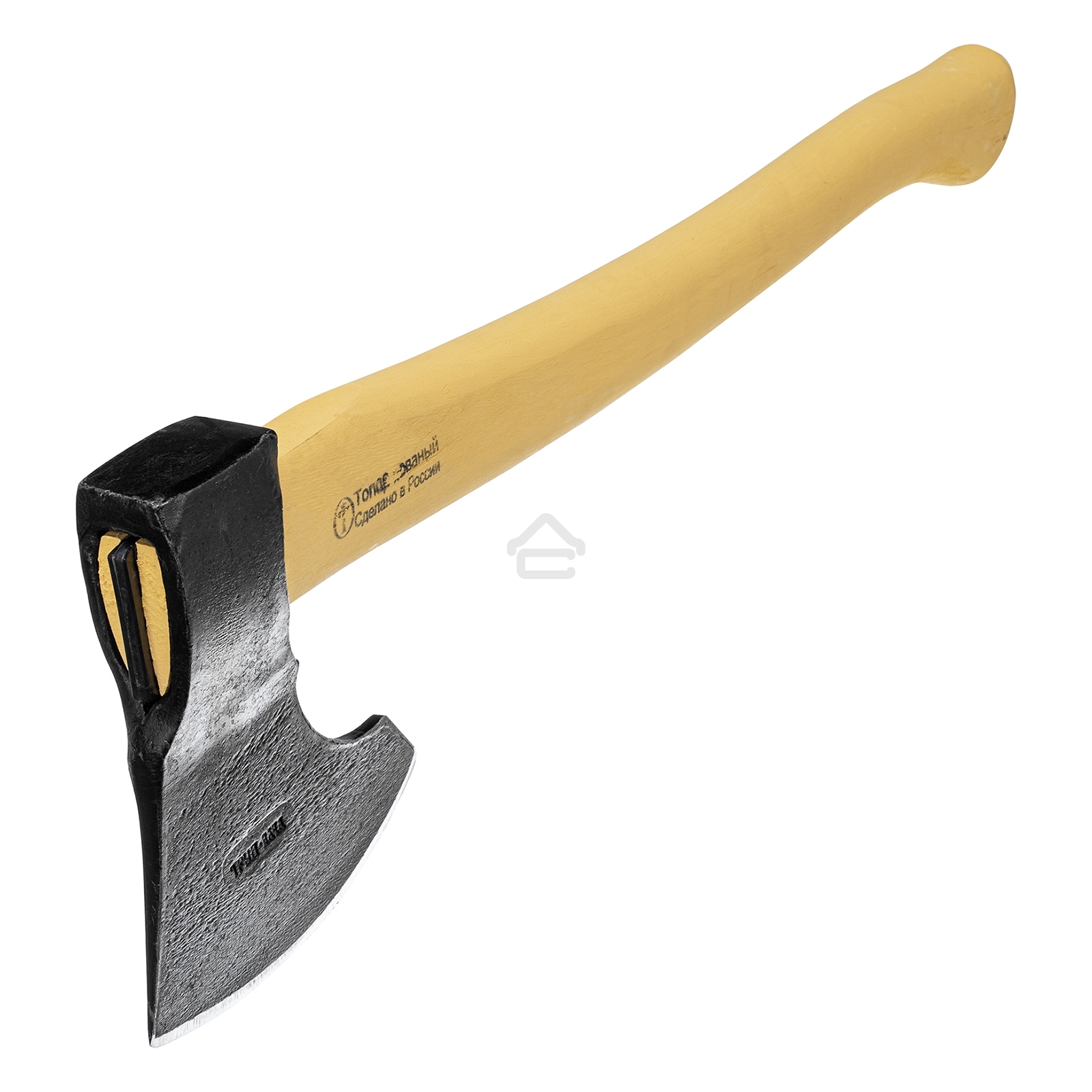 Топор Россия,1100 г,в сборе,кованый,деревянное топорище,500 мм, таежный 