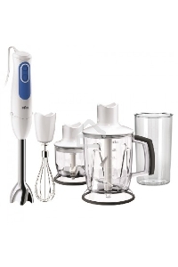 Блендер погружной Braun MQ3045 APERITIVE 700Вт белый/синий