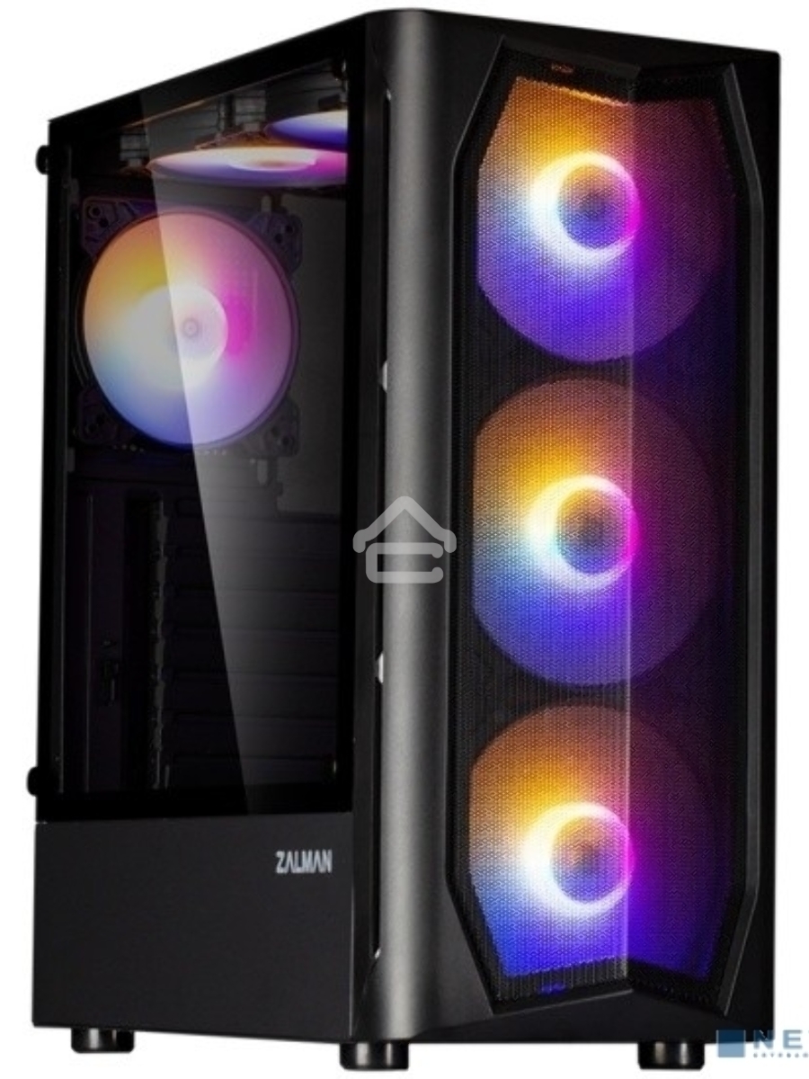Компьютерный корпус MidiTower Zalman N4 black (ATX,Window, 6xRGB fan, USB2.0 x2, USB3.0x1, без БП) (N4 rev.1)