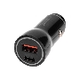 Автозарядка в прикуриватель АЗУ USB-A (QC 3.0)+USB-C (PD), 38Вт черный Rexant