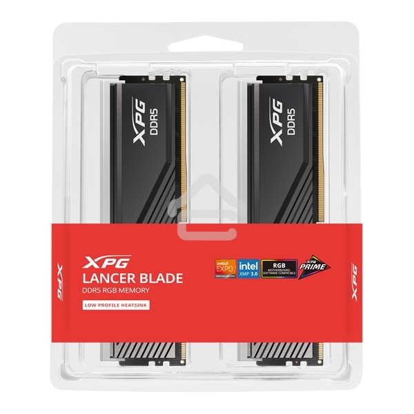 Оперативная память XPG Lancer Blade, DDR5, 32GB (2x16GB), 6000MHz, CL30, DIMM, с радиаторами, RGB, черный