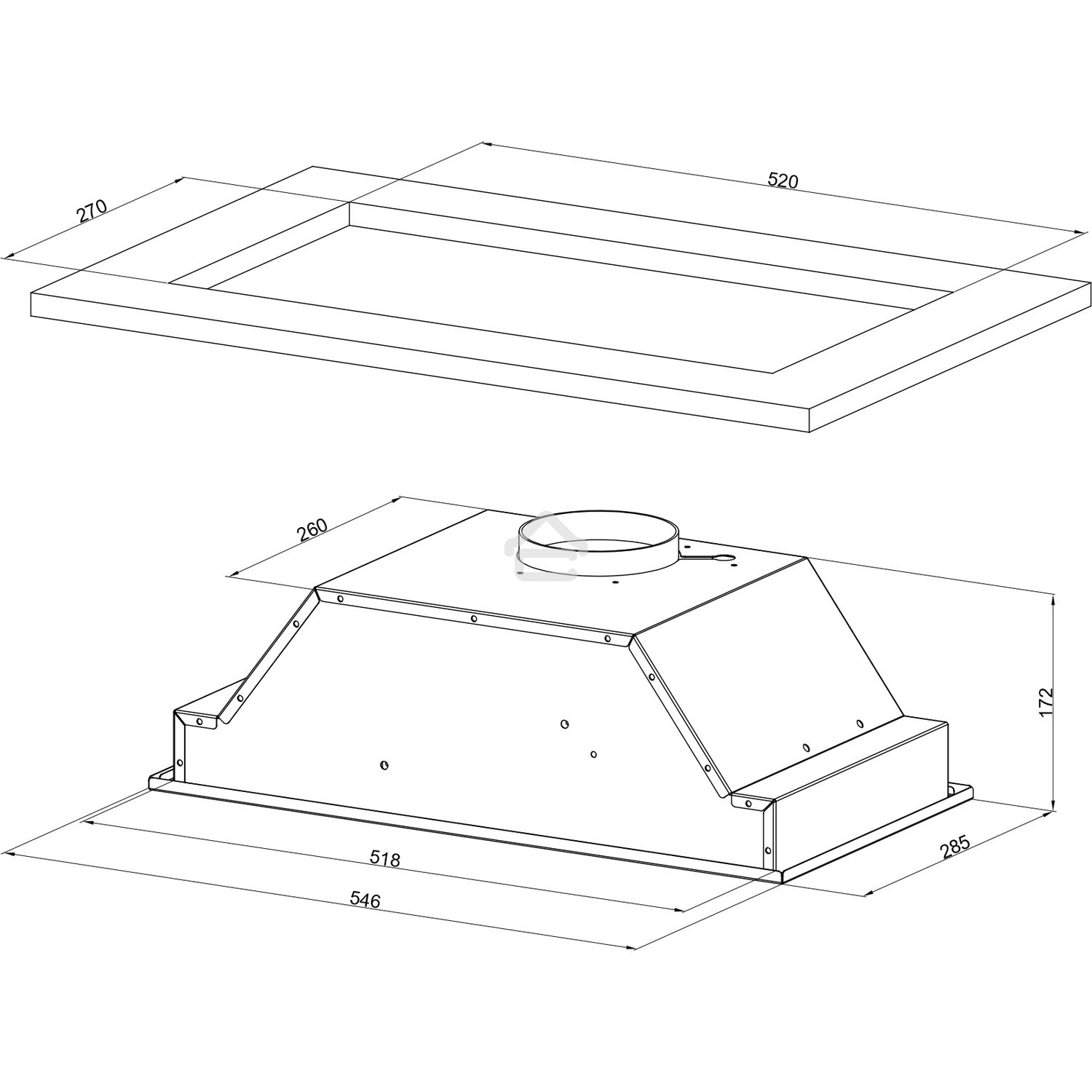 Вытяжка встраиваемая Kuppersberg Intouch 60 B черный, 54 см, 650 куб. м/ч, 41 дБ