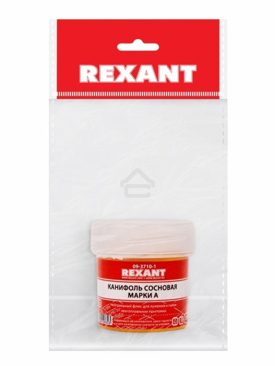 Канифоль сосновая Rexant, флюс НЕЙТРАЛЬНЫЙ, марка А, 20 г, в индивидуальной упаковке