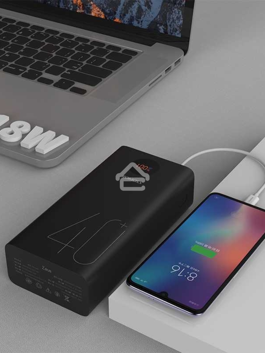 Мобильный аккумулятор Romoss PEA40 Li-Pol 40000mAh 3A+2.1A черный 2xUSB