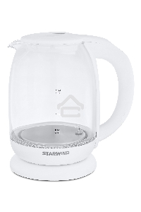 Чайник электрический Starwind SKG4215 1.7л. 2200Вт белый (корпус: стекло)
