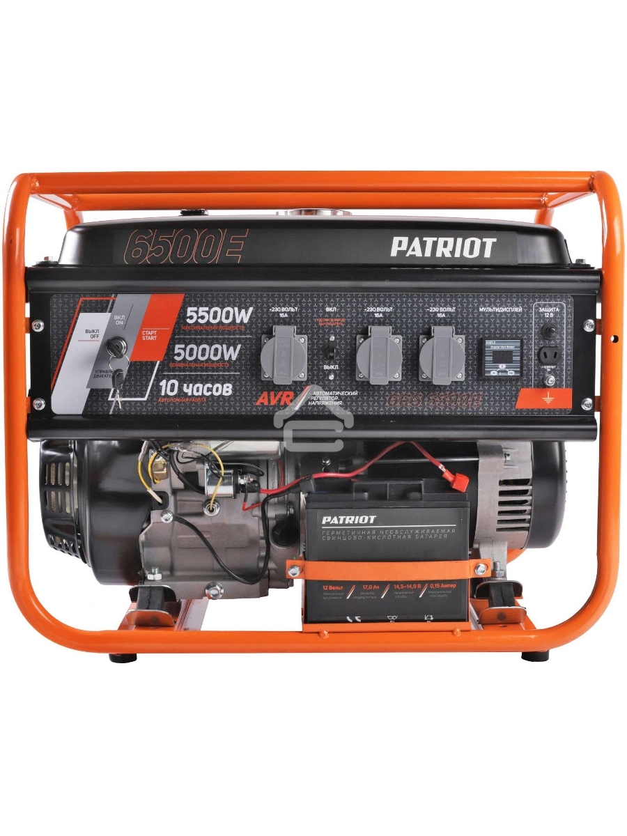 Электрогенератор бензиновый Patriot GRS 6500E, 5.5 кВт, 75 дБ, 76 кг
