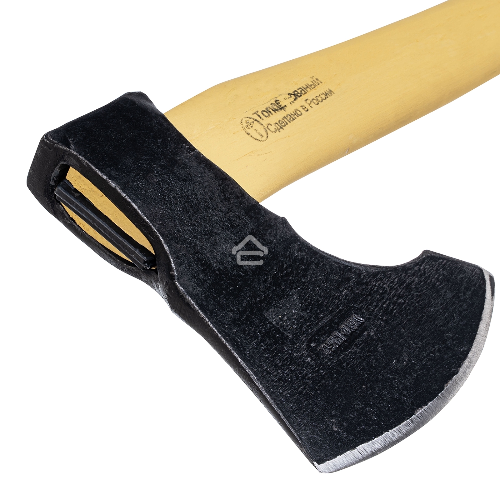 Топор Россия,1100 г,в сборе,кованый,деревянное топорище,500 мм, таежный 