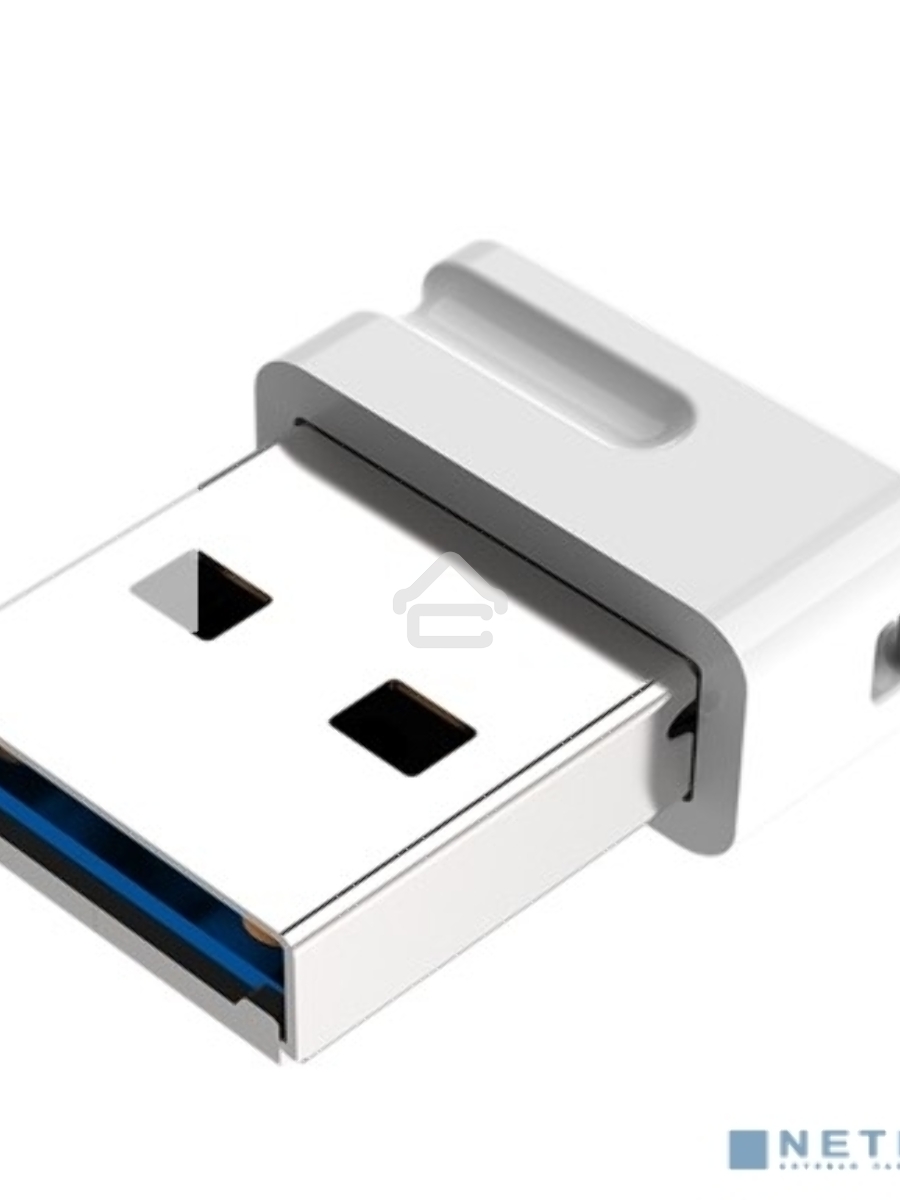 Флеш диск Netac U116 64Gb <NT03U116N-064G-20WH>, USB2.0, миниатюрная пластиковая белая