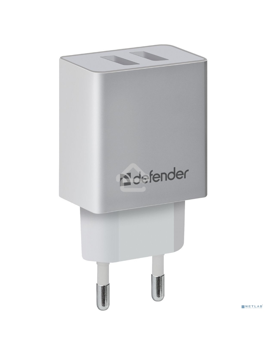 Сетевой адаптер Defender 2xUSB, 2.1А , белый (UPA-22)