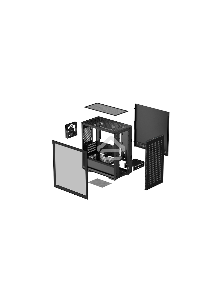 Компьютерный корпус Deepcool CH370 черный без БП mATX 1x120mm 1xUSB2.0 1xUSB3.0 audio bott PSU