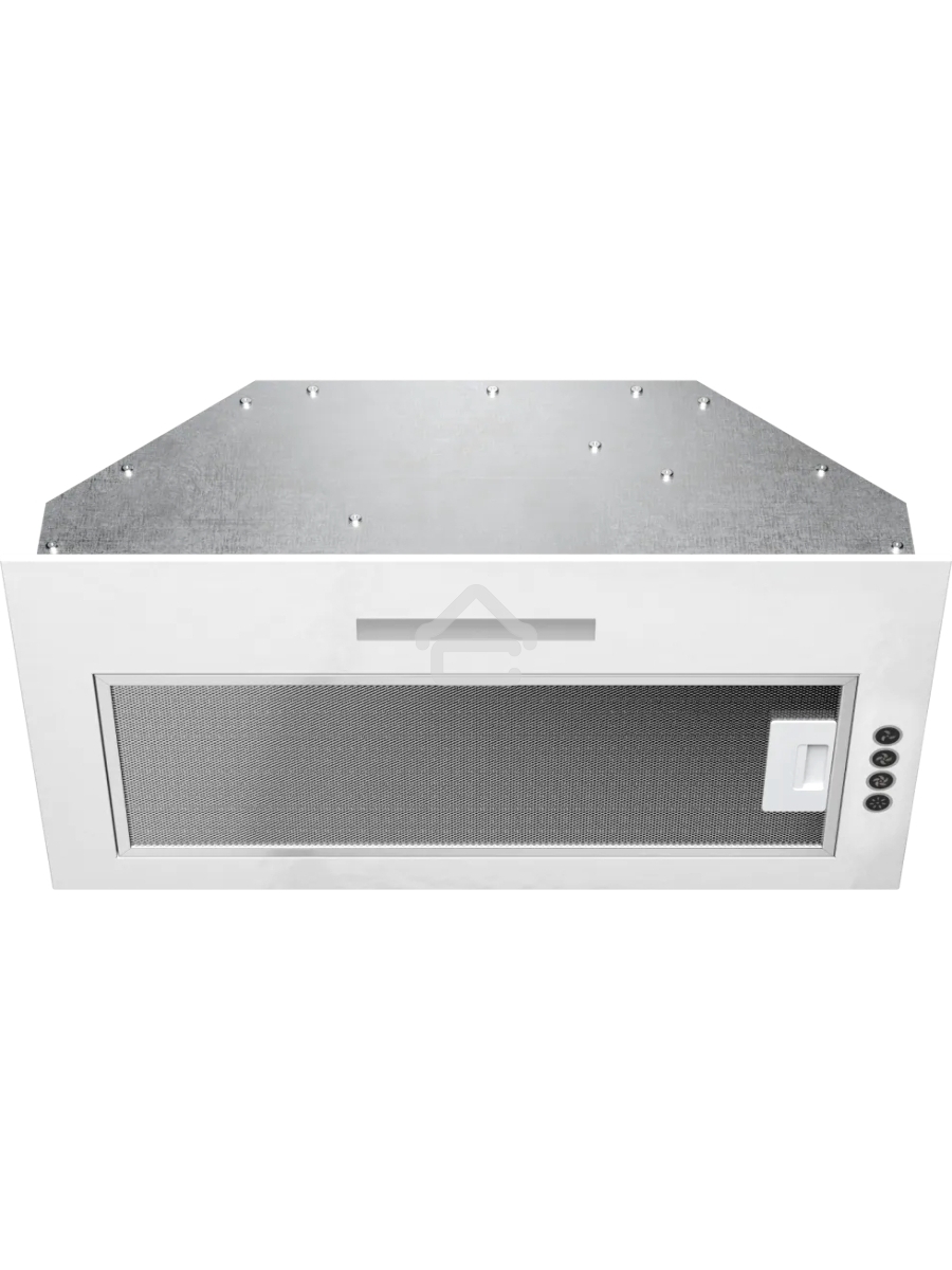 Вытяжка встраиваемая Kuppersberg INTOUCH 60 W, ширина 54 см, отвод/рециркуляция, 650 м3/час, 3 скорости, электронное сенсорное управление, светодиодное освещение 1х5 Вт, жироулавливающий фильтр, угольный фильтр KF-T (опция), 41 дБ, цвет: белый