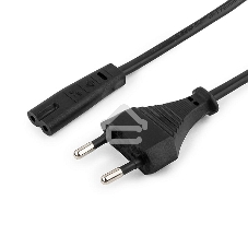 Кабель питания для ноутбуков, аудио/видео техники Gembird PC-184-VDE-0.5М, 0,5м, VDE, 2-pin, черный, пакет