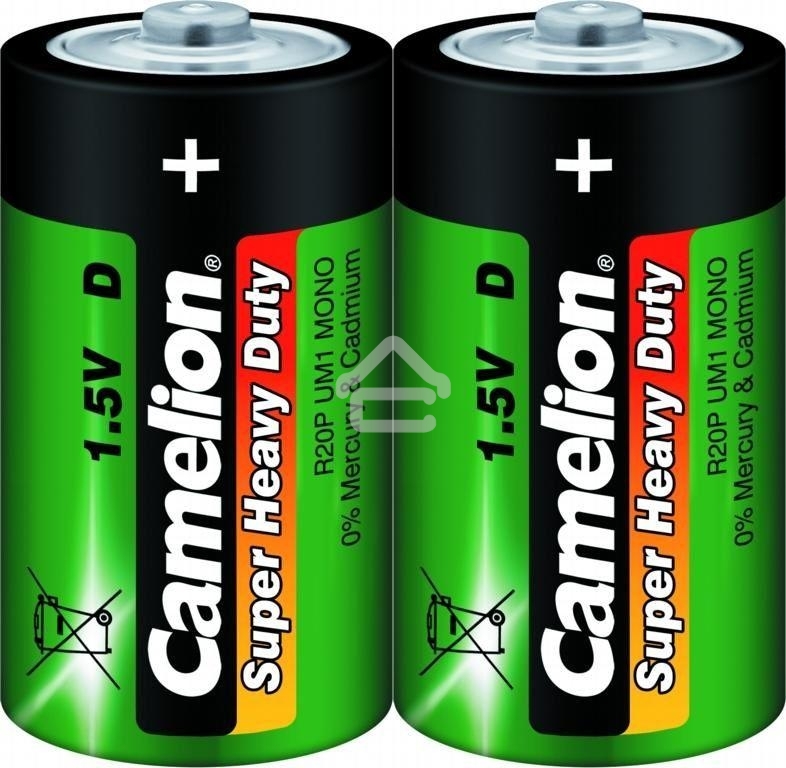Элемент питания солевой Camelion R R20 (шринка 2шт) 1.5 В
