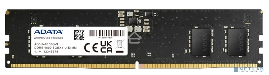 Оперативная память ADATA, DDR5, 32GB (1x32GB), 4800MHz, CL40, UDIMM