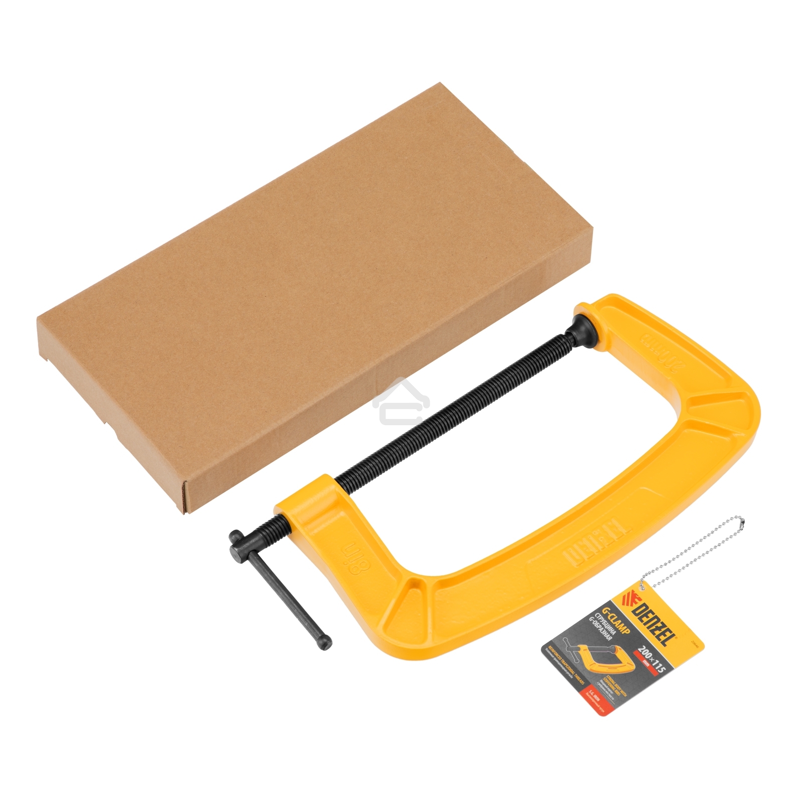 Струбцина Denzel G-образная, усиленная, 200 мм