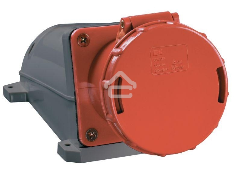 Розетка Iek PSR12-063-5 135 стационарная 3Р + РЕ+ N 63А 380В IP54 ИЭК