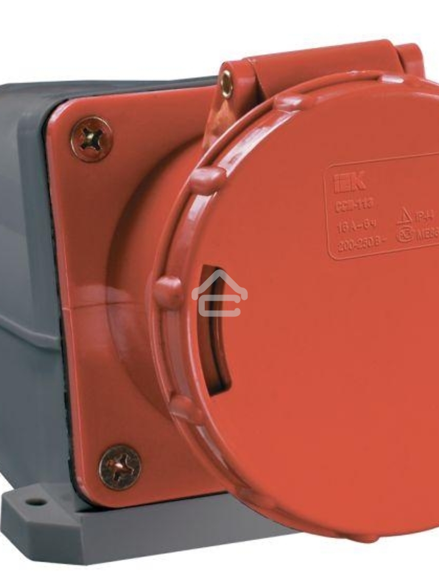 Розетка Iek PSR12-063-5 135 стационарная 3Р + РЕ+ N 63А 380В IP54 ИЭК
