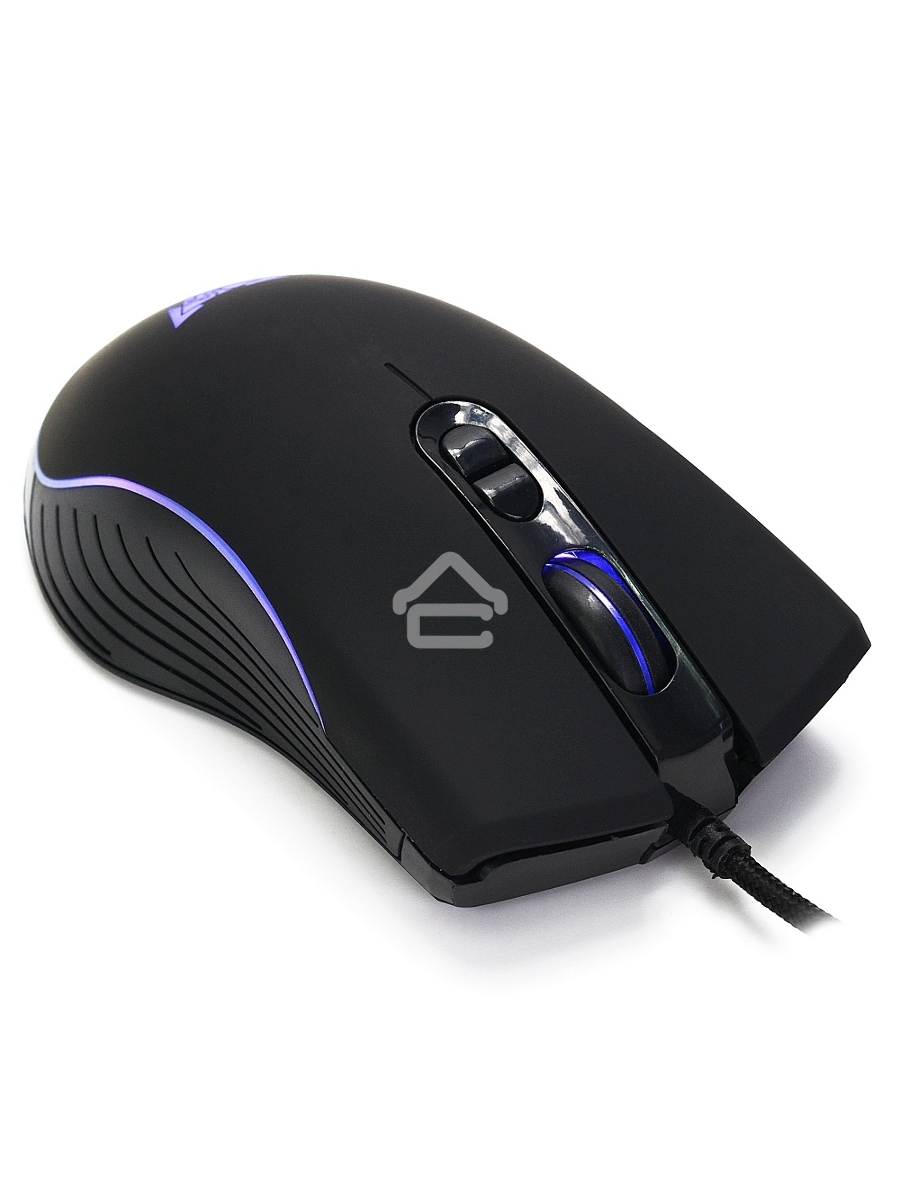 Мышь проводная Crown CMGM-900 черный, 3200 dpi, USB, кнопки - 7