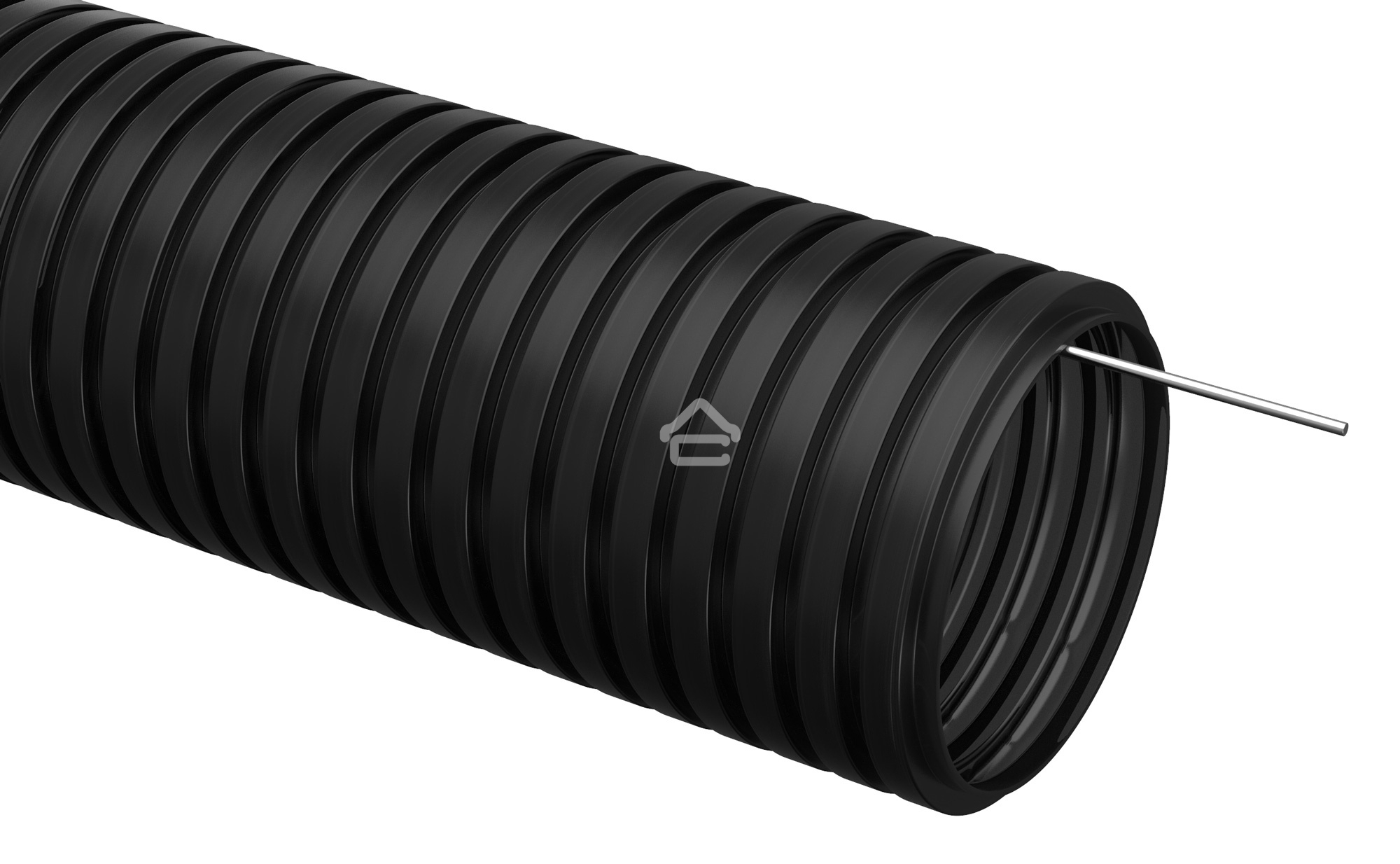 Труба гофрированная ПНД d16мм с зондом черный (уп.25м) ИЭК CTG20-16-K02-025-1