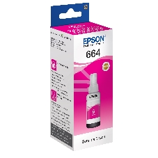 Чернила Epson T6643 Magenta (C13T66434A) пурпурные, контейнер 70 мл., для L100/L110/L120/L1300/L200/L210/L300/L350/L355/L550