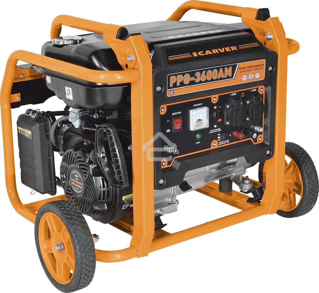 Электрогенератор бензиновый Carver PPG-3600AM, 2.8 кВт, 67 дБ, 50 кг