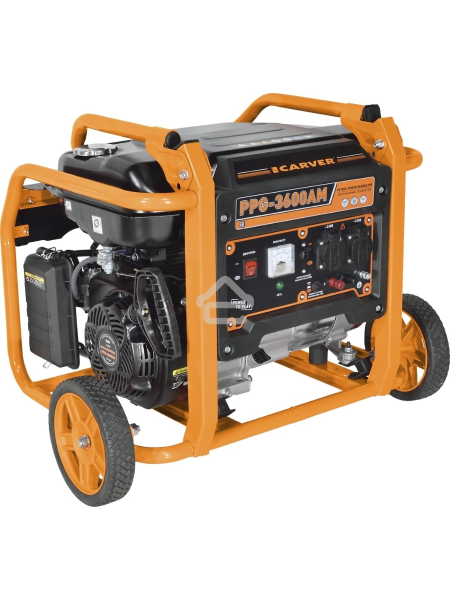 Электрогенератор бензиновый Carver PPG-3600AM, 2.8 кВт, 67 дБ, 50 кг