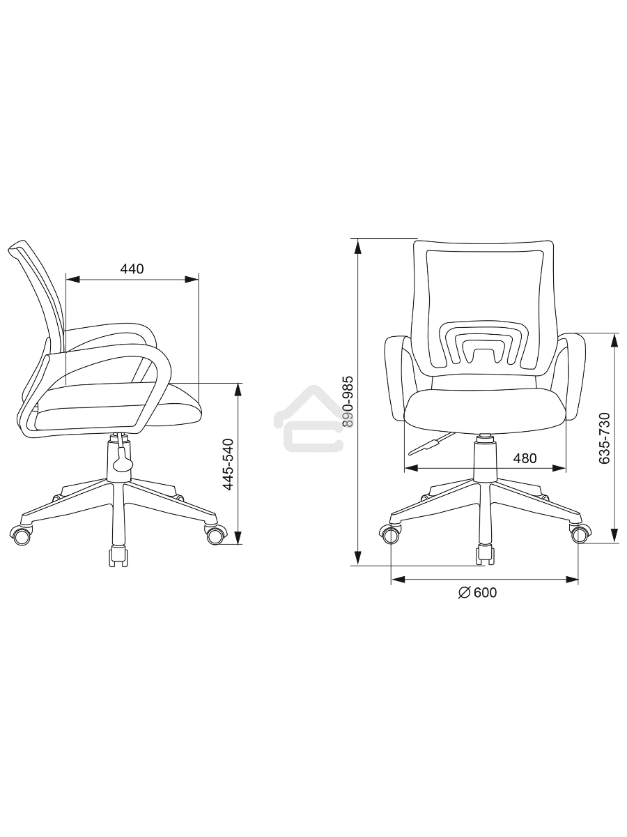 Кресло компьютерное Бюрократ CH-W695NLT TW-03A TW-18 салатовый, крестовина пластик, пластик белый